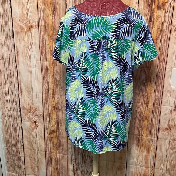 Women’s Kim Roger’s Curvy 2X Top Blue Green Color Summer Wear - Picture 4 of 6